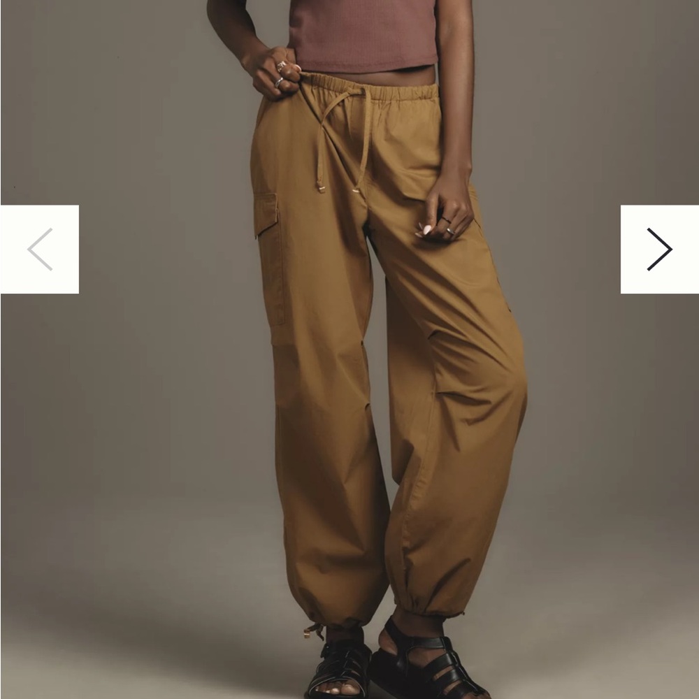 Anthropologie NWT Pilcro Pull-On Parachute Pants Bronze Pockets Women’s Size XS - Picture 1 of 13